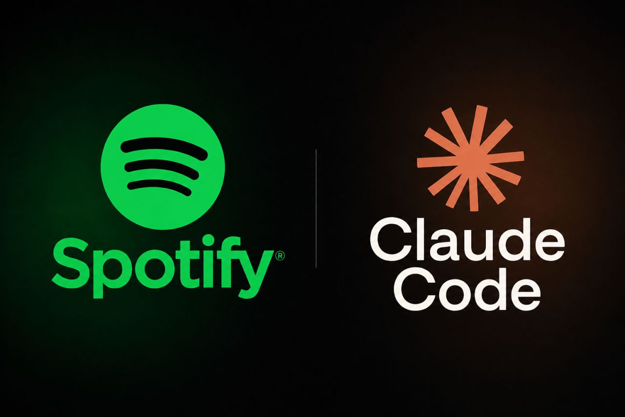 Spotify and Claude Code logos side by side on a dark background